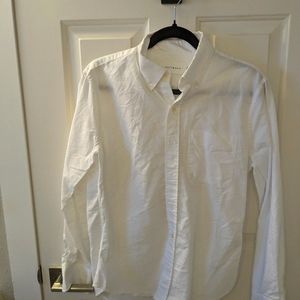 Mott and Bow men's white button up shirt